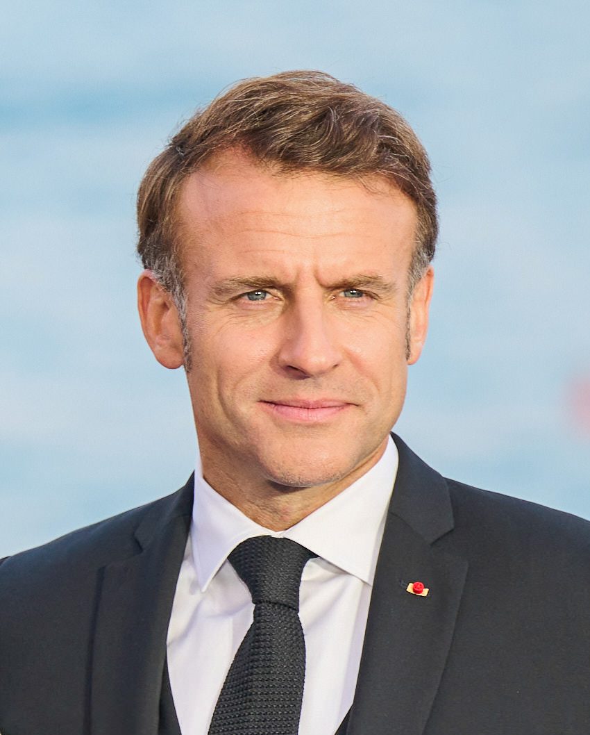 Fransa Cumhurbaşkanı Emmanuel Macron'un portresi